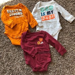 3 NB LONG SLEEVE ONSIES